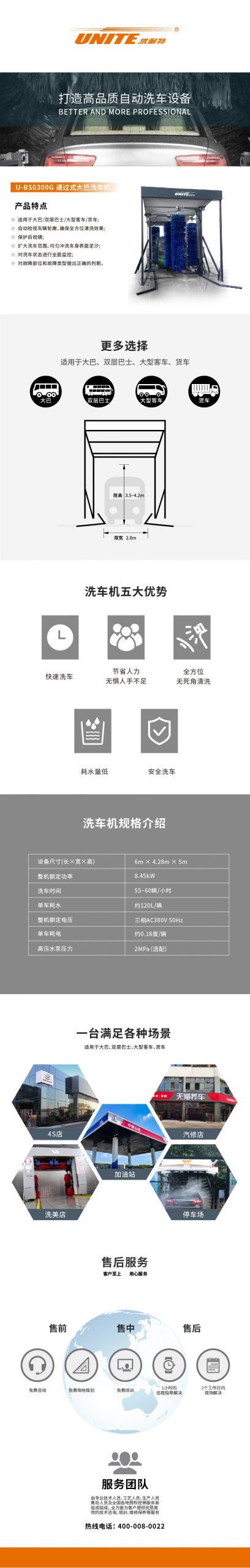 U-BS0300G通过式大巴洗车机